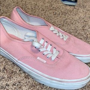 pink tie up vans